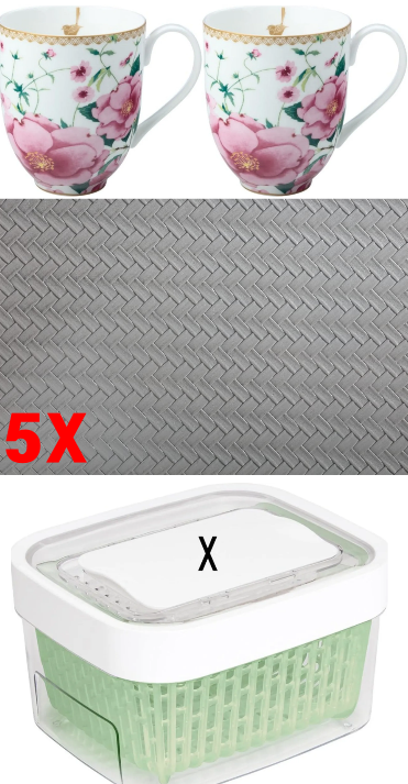 KITCHEN BUNDLE: 2x Maxwell & Williams TEAS & C'S SILK ROAD COUPE MUG 440ML