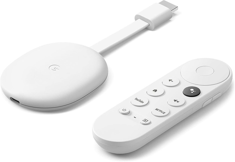 GOOGLE Chromecast with TV, White. Model GZRNL. NB: Minor Use, Not In Origin