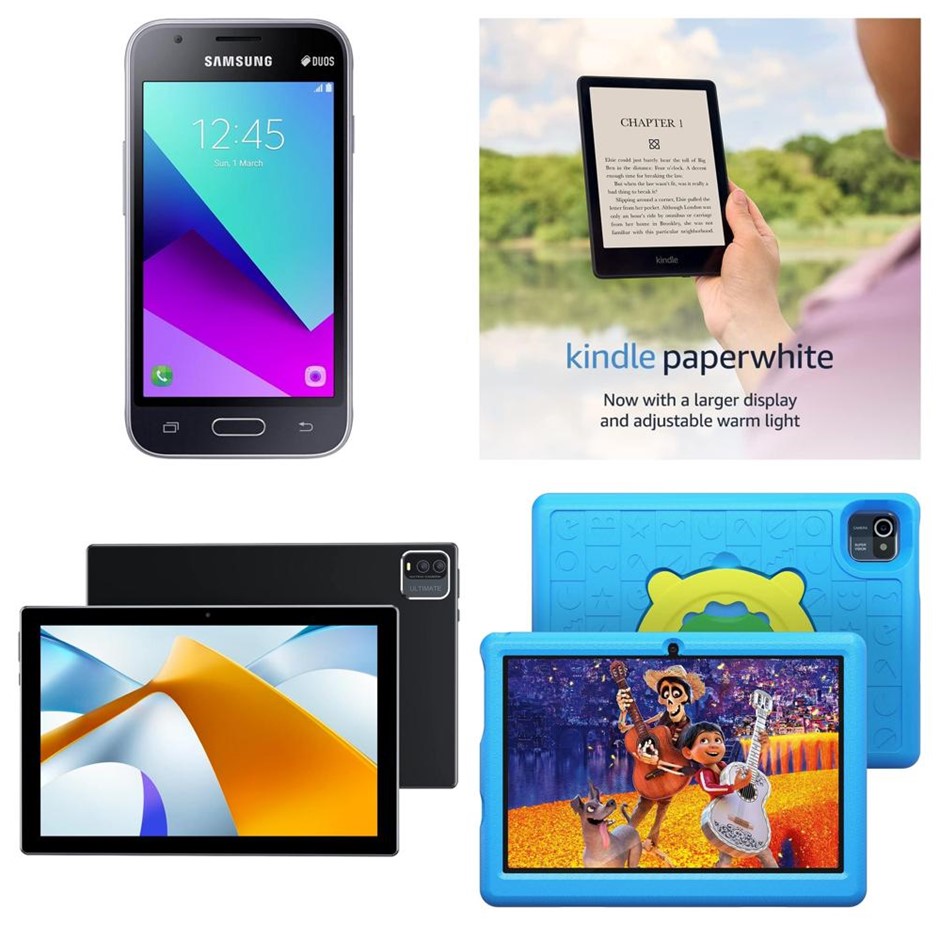4 x Assorted Smart Devices. 1 x SAMSUNG Galaxy J1 8GB. 1 x KINDLE Paperwhit