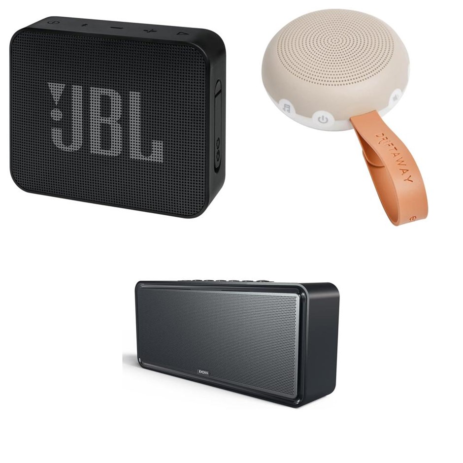 3 x Assorted Audio/Sound Speakers. 1 x DOSS SoundBox XL Bluetooth Speaker w