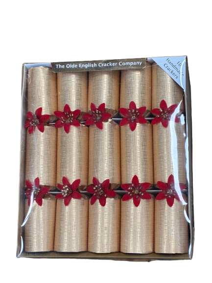 2 x THE OLDE ENGLIGH CRACKER COMPANY 10pk New Year Crackers, Gold. NB: Dama