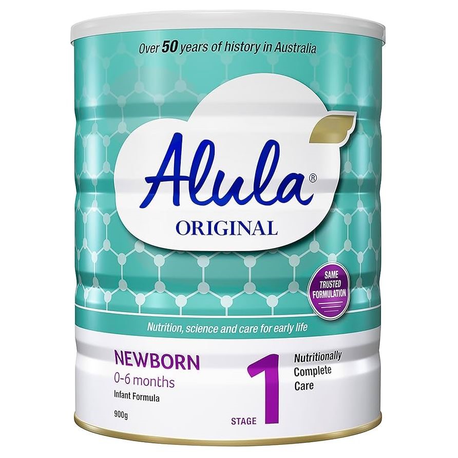 4 x ALULA Original Stage 1 Formula Newborn, For Ages 0-6 Months, 900g. EXP: