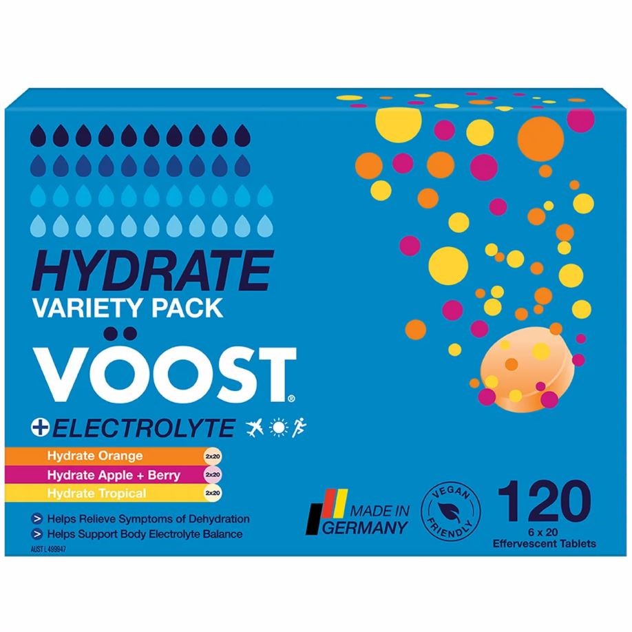 VOOST Hydrate Electrolyte Variety Pack 120pc Effervescent Tablets (6 x Pack