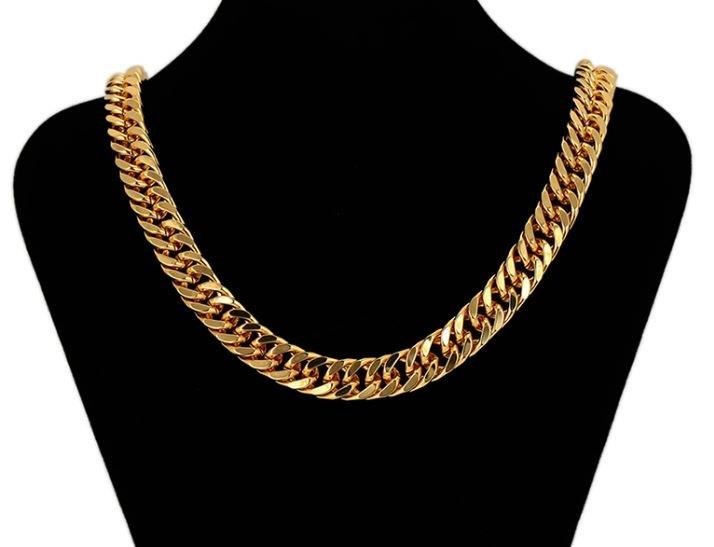 22KGold-filled/Italy Stamped Yellow Gold Filled Chain -60CM-10MM