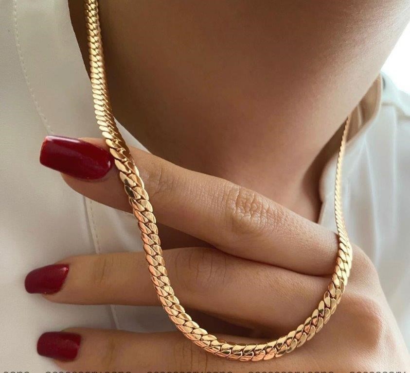 18KGF/Italy Stamped Yellow Gold Filled Snake Chain -50CM-4MM