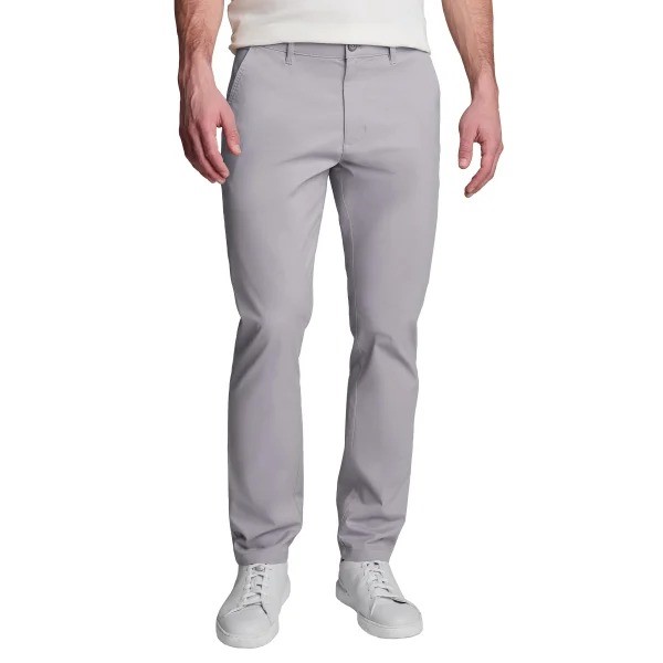 ENGLISH LAUNDRY Men's Flat Front Chino Pants, Size 34x30, Cotton, Grey Key.