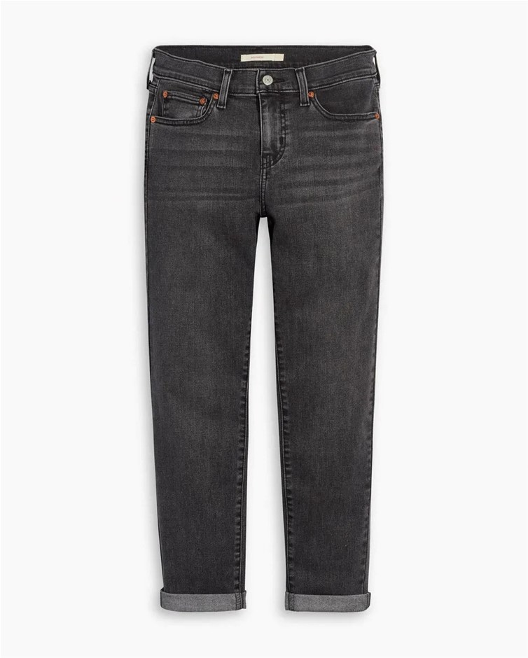 LEVI'S Boyfriend Mid Rise Jean, Size 34x27, 70% Cotton, Night Is Young - Bl