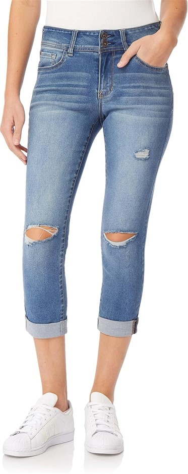 WALLFLOWER Women's Instasoft Ultra Fit Skinny Crop, 7, Maeve WFI12976M Buy