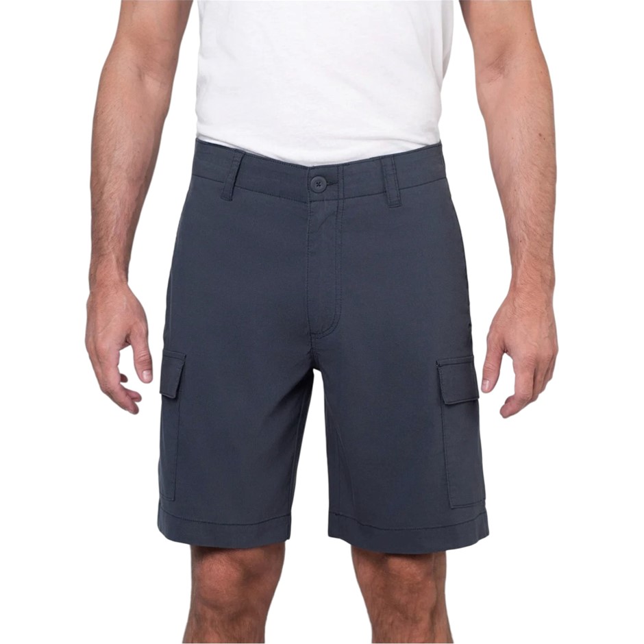 WEARFIRST Men's Stretch Cargo Shorts, Size 42, 72% Cotton, Blue. Buyers No