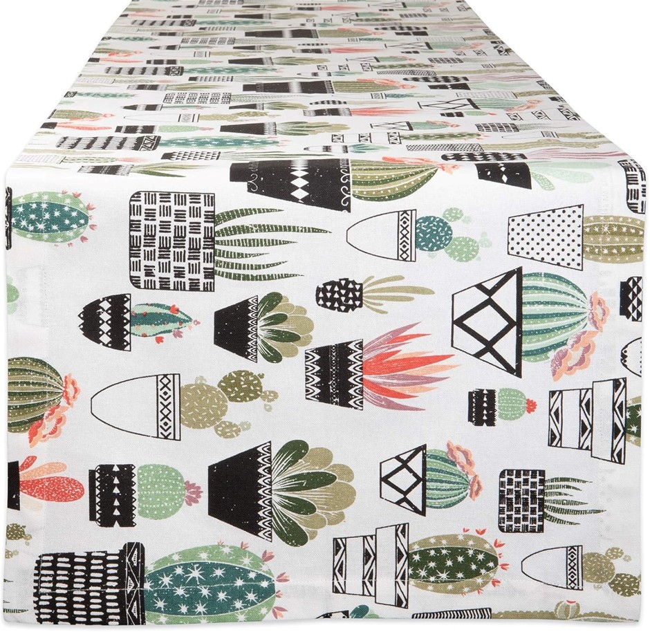 DII URBAN Cactus Kitchen Collection Table Runner 182.9 x 35.6 cm.
