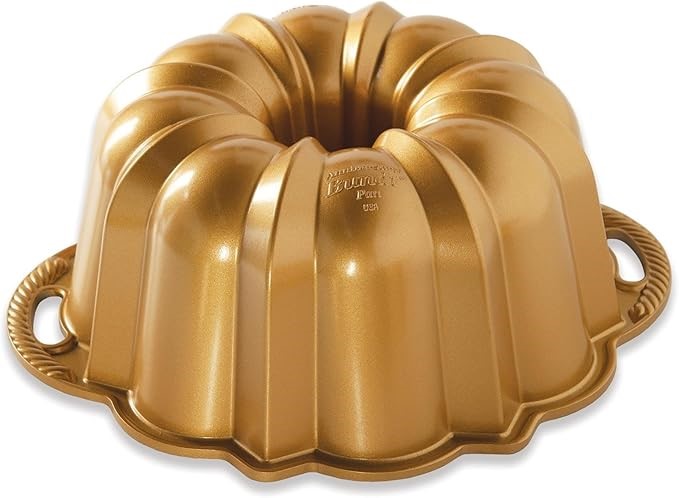 NORDIC WARE USA Anniversary Cast Aluminium Bundt Pan, Gold, 30.5 x 27 x 11.