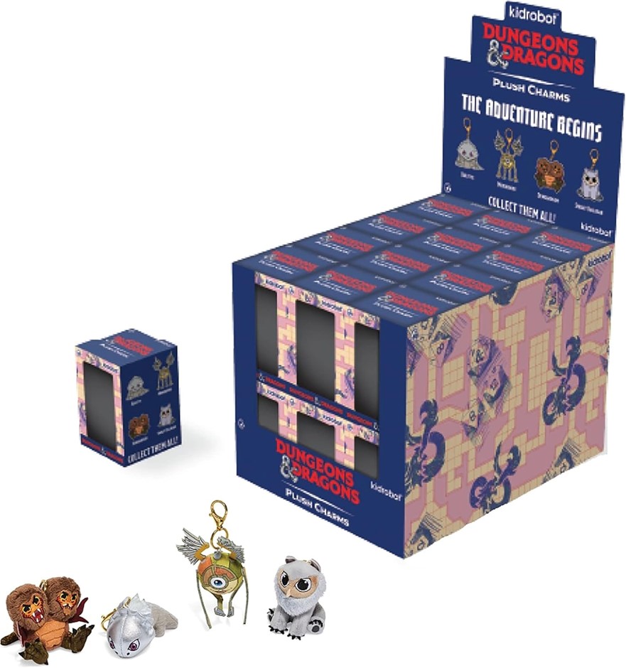 KIDROBOT Dungeons & Dragons Plush Charms Wave 2, Pack of 24.