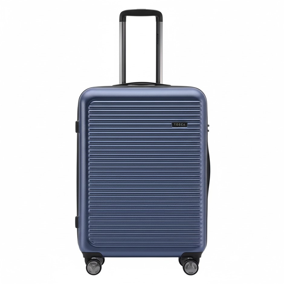 TOSCA London Hardside Luggage, Navy, Medium Case, 64cm