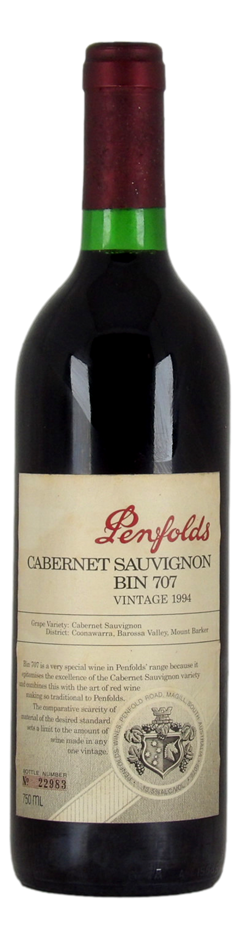 Penfolds `Bin 707` Cabernet Sauvignon 1994 (1 x 750mL), SA.