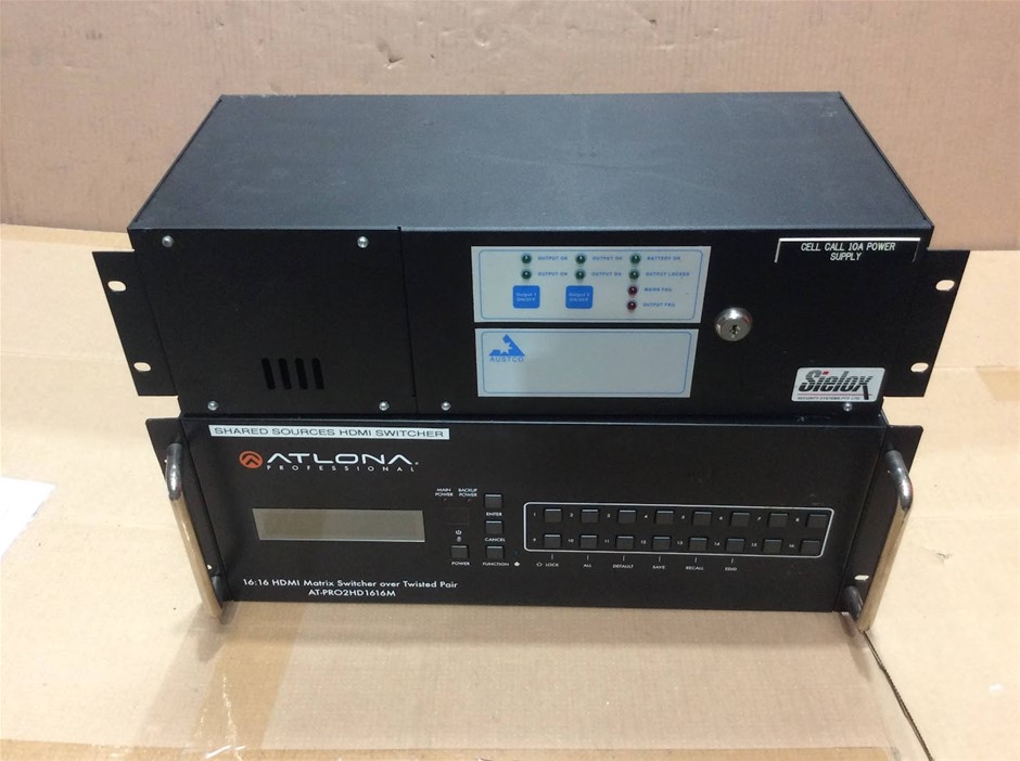 Austco Cell Call 10A Power Supply + Atlona HDMI Matrix Switcher (Lot of 2)