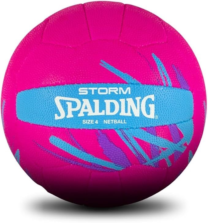 Spalding Storm Training Netball, Pink, Blue and Purple