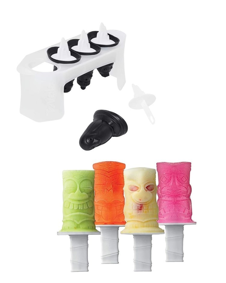 TOVOLO Pop Molds Bundle: Yeti Ice Block Pop Molds Penguin, One Size, White.
