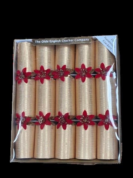 2 x THE OLDE ENGLIGH CRACKER COMPANY 10pk New Year Crackers, Gold. NB: Dama