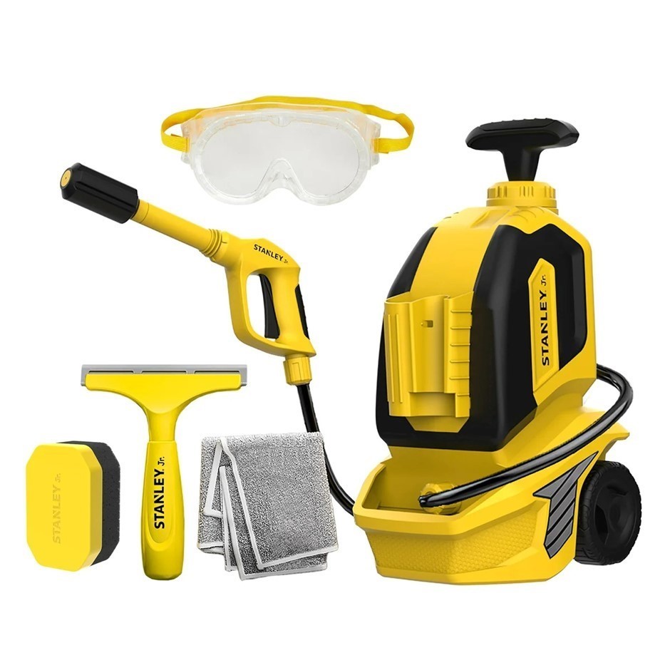 STANLEY JR 5pc Water Pressure Cleaning Set. NB: Damaged packaging.
