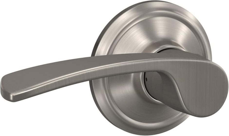 SCHLAGE F10 MER 619 16-080 10-027 Merano Hall and Closet Lever, Satin Nicke