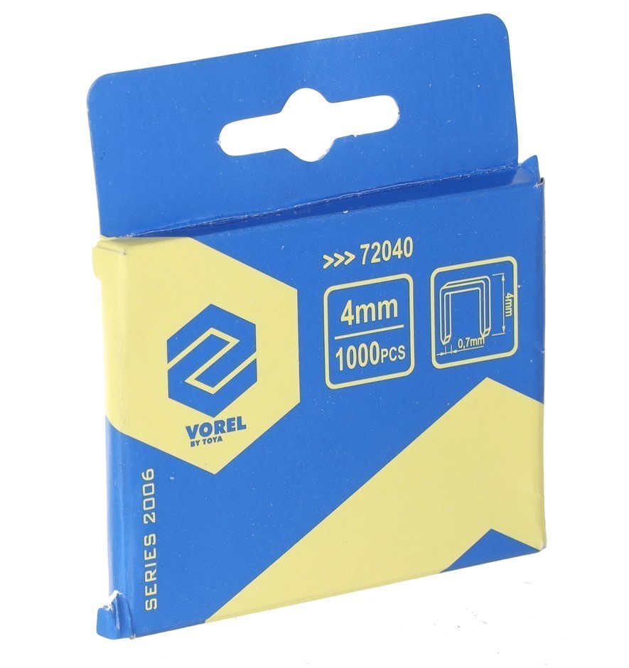 20 Packs of 1000 x VOREL Staples 4mm.
