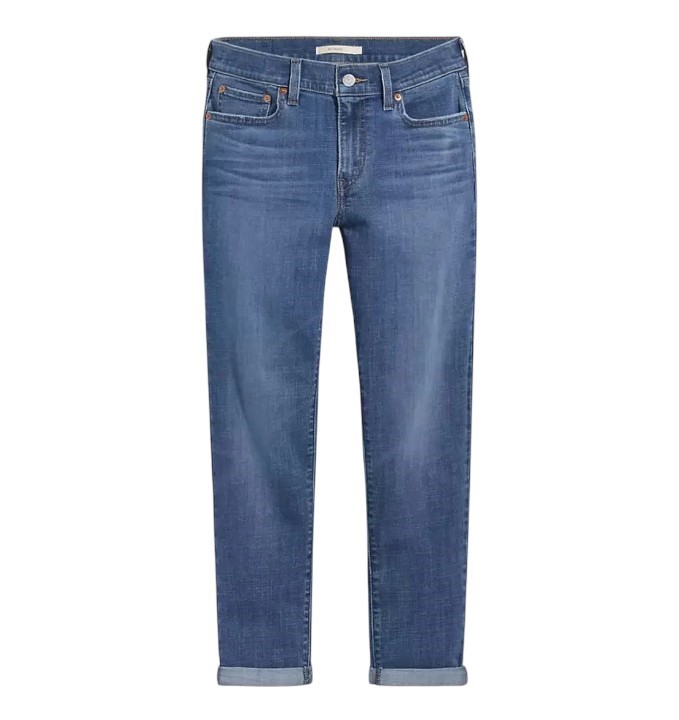 LEVI'S Women's Mid Rise Boyfriend Jeans, Size 34x27, LapisGem-MediumWash (0