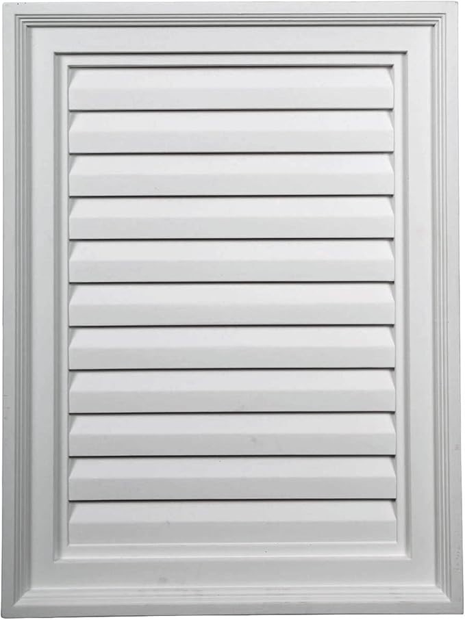 EKENA MILLWORK 18"W x 24"H x 1 1/4"P, Vertical Gable Vent Louver, Non-Funct