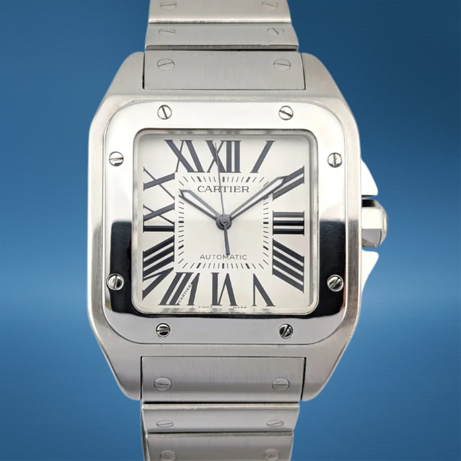 Cartier 2656 Santos 100 XL Automatic 38mm 2010 BxP