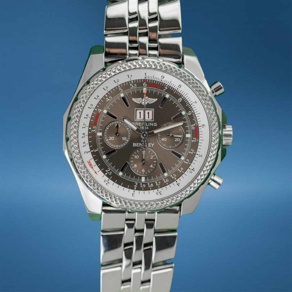 Breitling Bentley 6.75 Bronze Dial A4436212 Stainless Steel Model BxP & COA