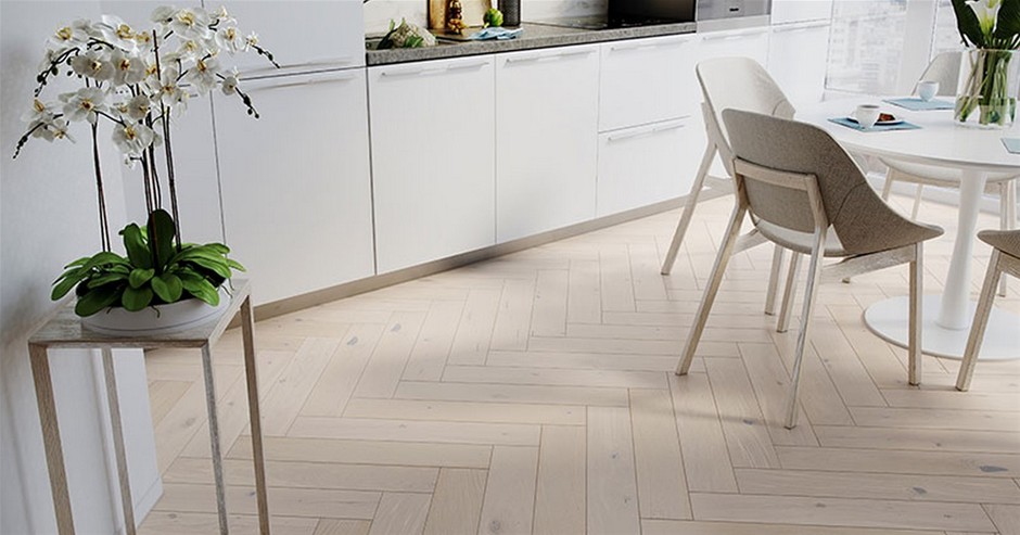 ~24m2 of European Oak Ascot Herringbone Pattern Engineered Flooring