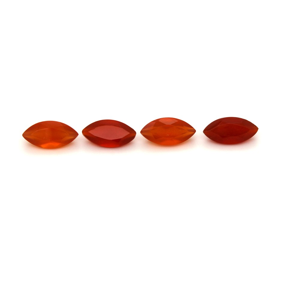 4 Pcs Marquise Red Onyx Gemstone