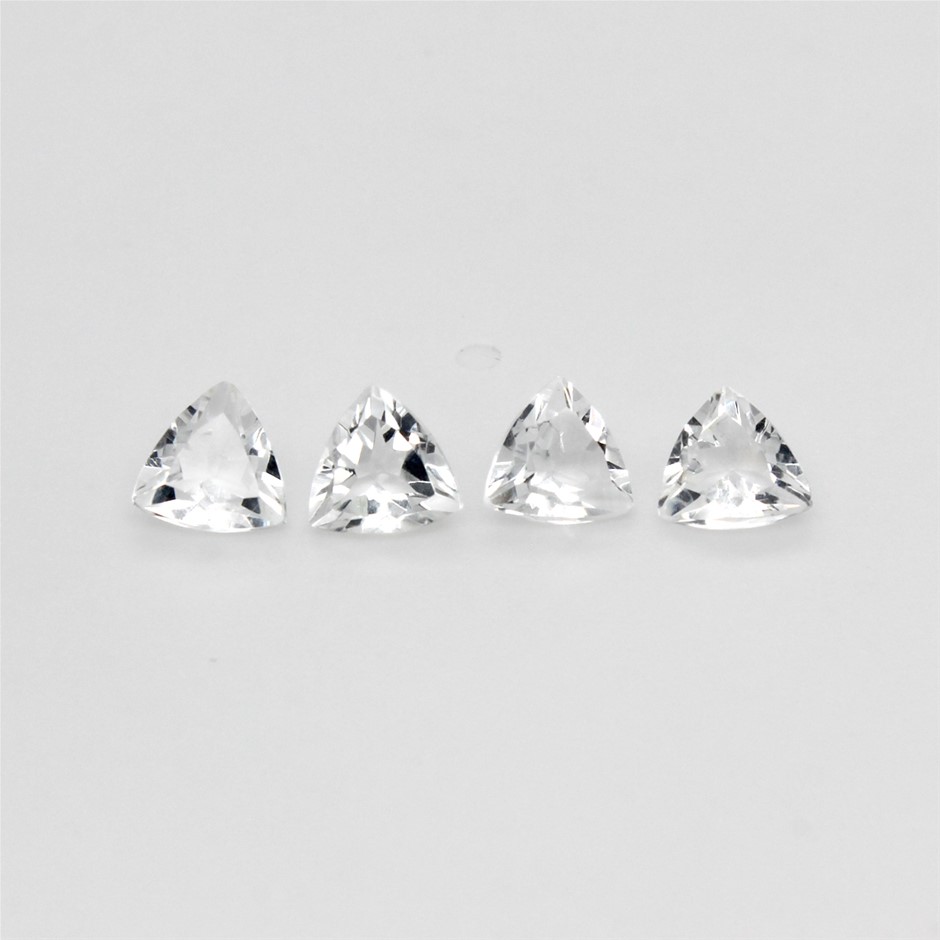 4 Pcs Trillion Quartz Crystal Gemstone