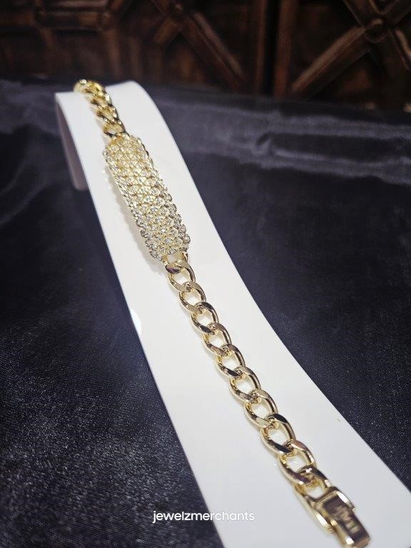 14k/Italy stamped Yellow Gold Filled Bracelet -19cm