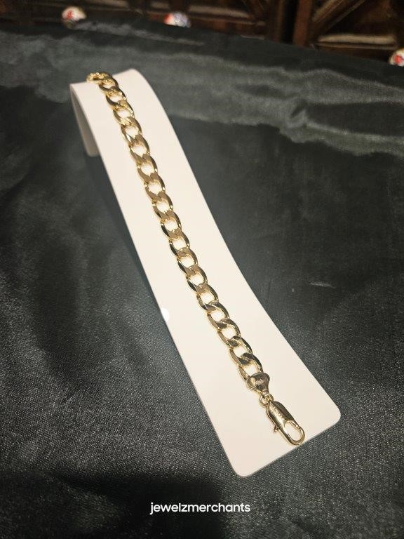 14k/Italy stamped Yellow Gold Filled Cuban Bracelet -19cm