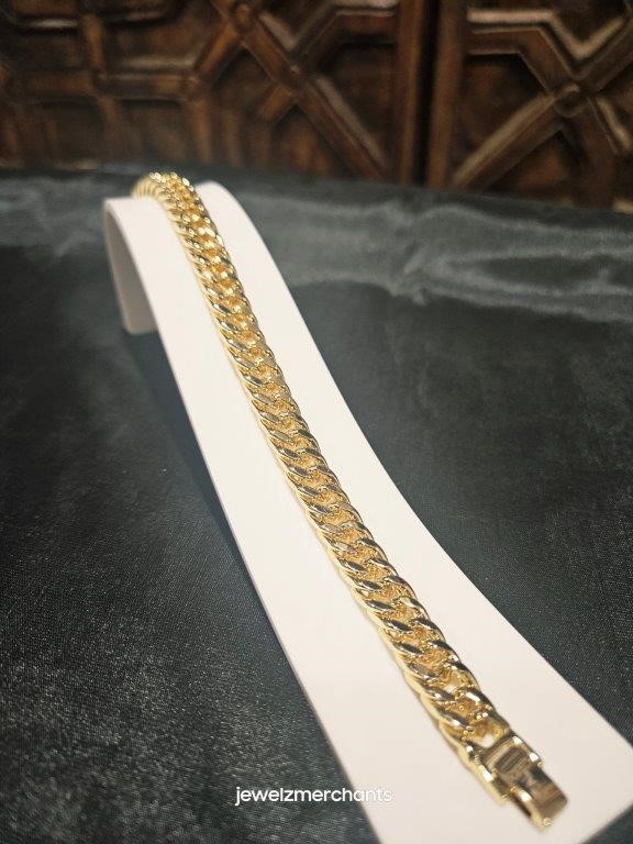 14k/Italy stamped Yellow Gold Filled Cuban Bracelet -20cm