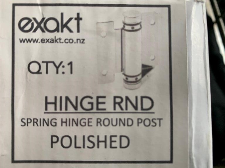 New in Box Exakt Spring Hinge Round Post - Qty 2