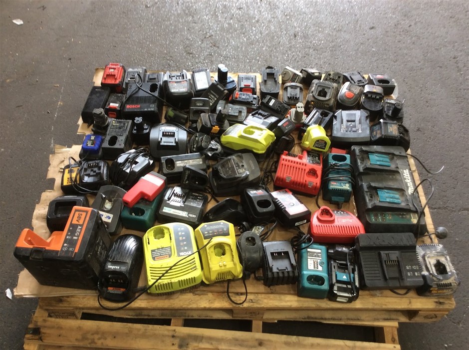 Mixed Brand Power Tool Battery Chargers Lot