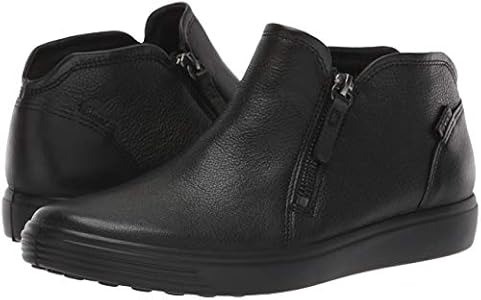 ECCO Women's Soft 7 Low Zip Bootie Shoes, Black, US 4/ UK3/ EU 35 (43024301
