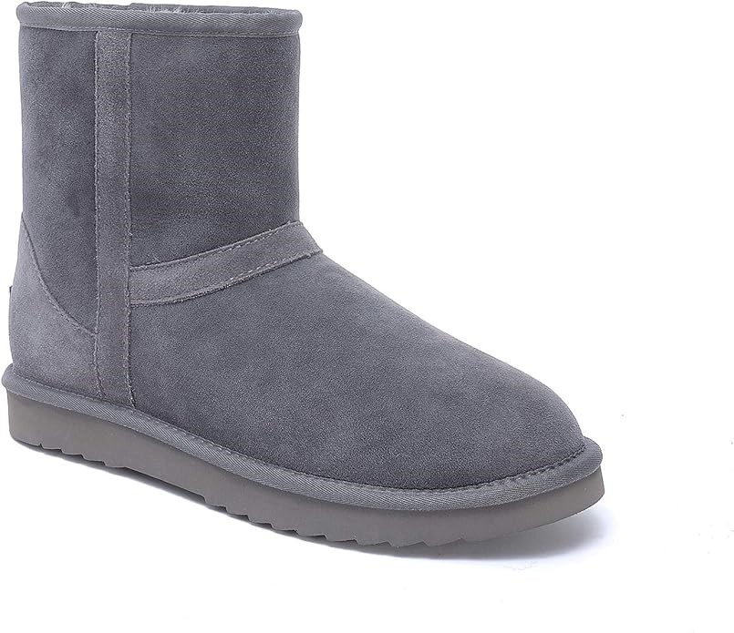 YELLOW EARTH Men's Byron Classic Ugg Boot, Byron Grey, US M6/W7 (G0302L) B