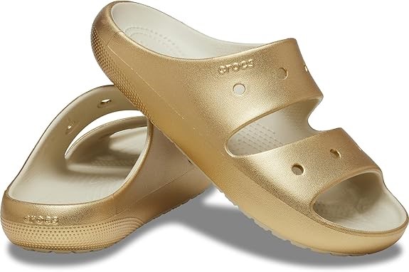 CROCS Unisex Adult Classic Metallic V2 Sandal, Gold, US M10/W12 (209970).