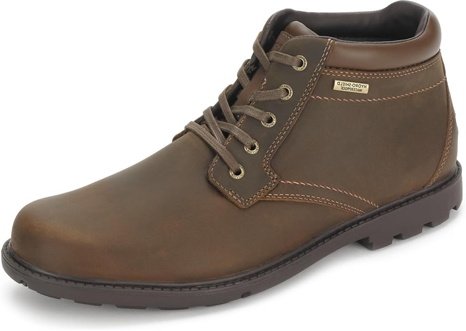 ROCKPORT Men's Storm Surge Water Proof Plain Toe Boot, Tan Havane, Size US1