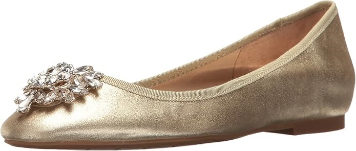 BADGLEY MISCHKA Women's Bianca Ballet Flat, Szie: 10 US, Ivory(MP3544). Bu
