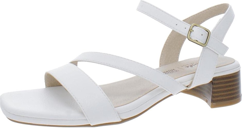 LIFESTRIDE Women's Julep Ankle Strap Sandal, White, US 10/ UK 8 / EU 41 / 2