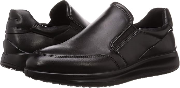 ECCO Men's Aquet Slip On Sneaker, Black Santiago, US 12-12.5 / UK 11.5 / EU