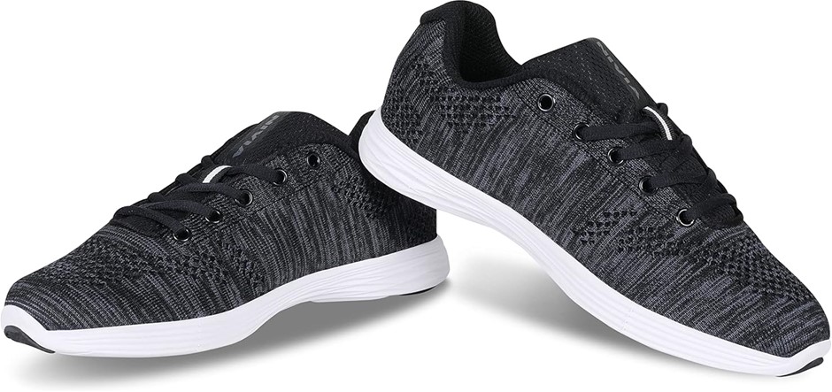 NIVIA Men's Arch Running Shoes, Black/White, Size 10 UK/ 11 US / 44 EU (619