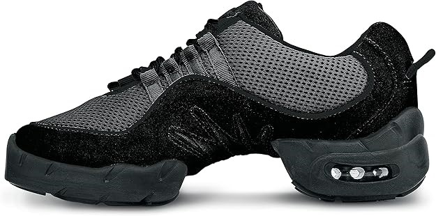 BLOCH Women's Boost DRT Suede and Mesh Split Sole Dance Shoe, Black, 11