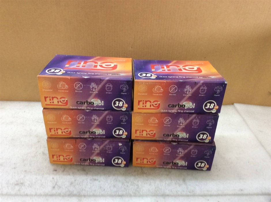 Rino 38mm Quick Lighting Ring Charcoal By Carbopol - New (Lot of 6)