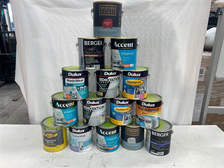 Assorted 2Lt Tins of Paints