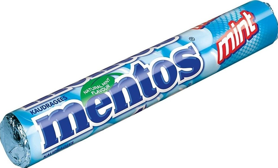 39 x MENTOS Mint Chewy Dragees Roll, 37.5g.