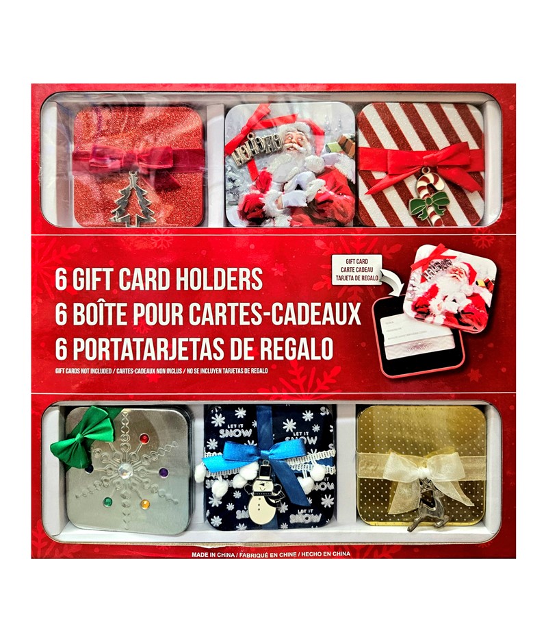 3 x SIGNATURE 6-Piece Christmas Gift Card Holders.